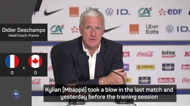 Deschamps says no concerns over Mbappe after sub appearance v Canada 