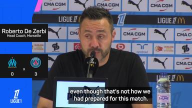 De Zerbi says Marseille lacked "courage and personality" in PSG loss