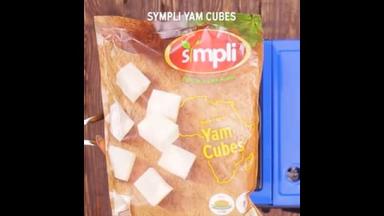 Oil less Efo Riro and Yam Cubes